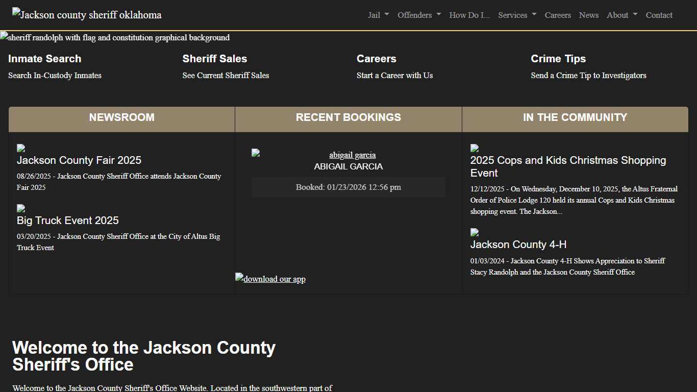 Jackson County Sheriff's Office in Oklahoma